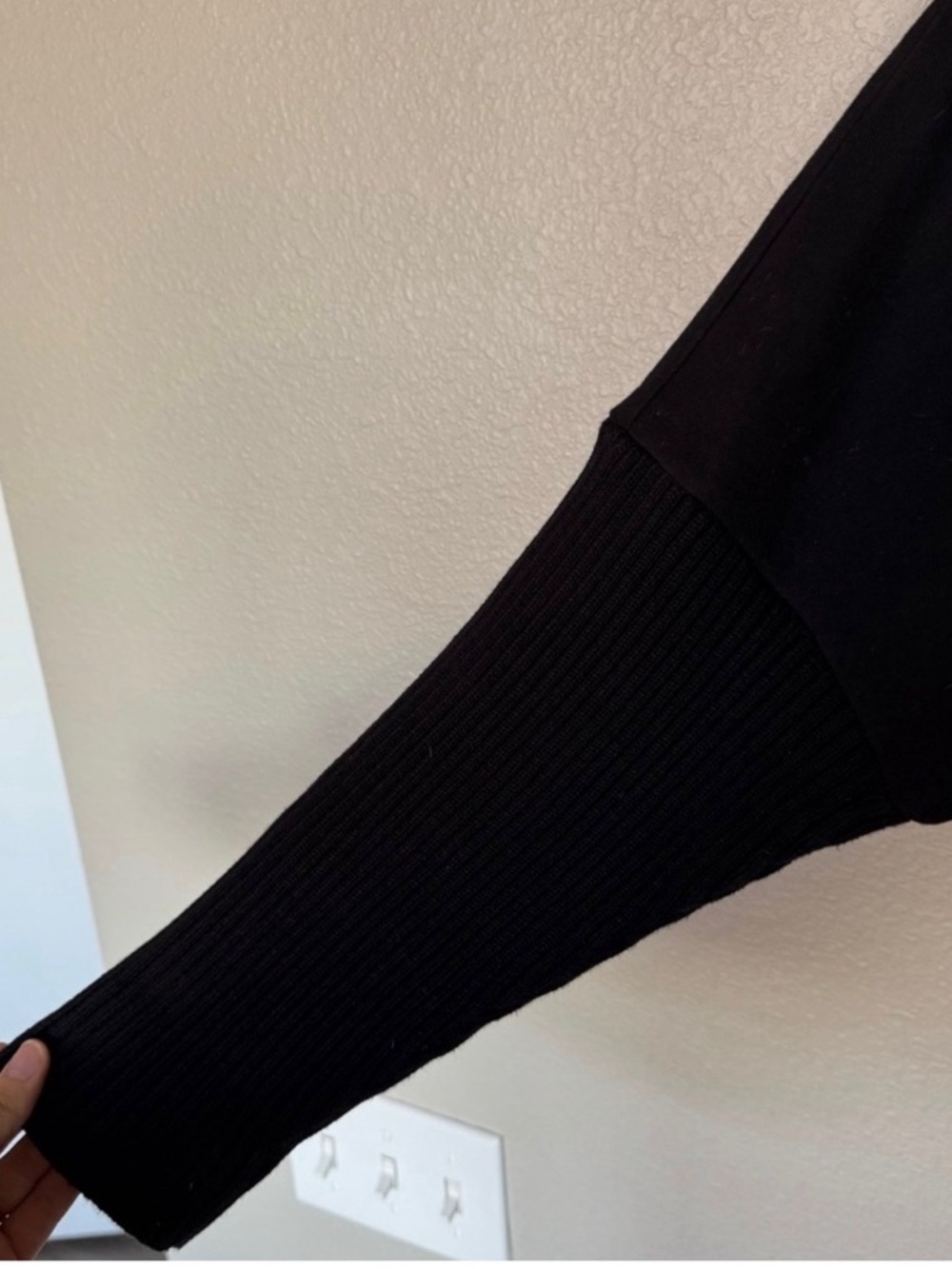 Varley Black High-Neck Pullover Sweater with Drawstring Waist - Picture 8 of 9